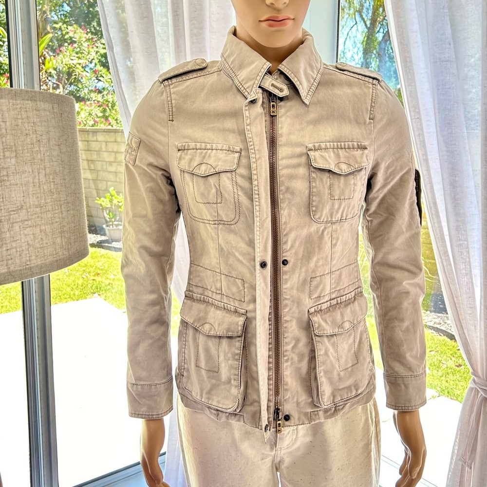 Red Bull Beige Light Gray Jacket Size 2 Unisex